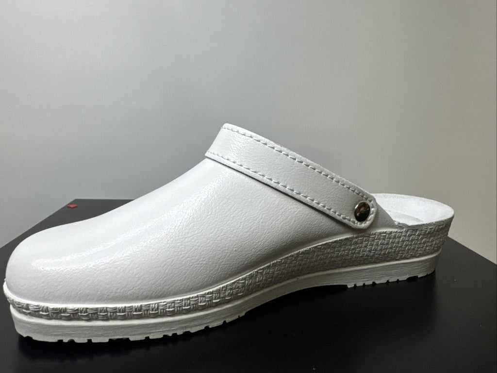 Rohde Herren Pantolette Gr. 44 Weiß Pantoffel 1518