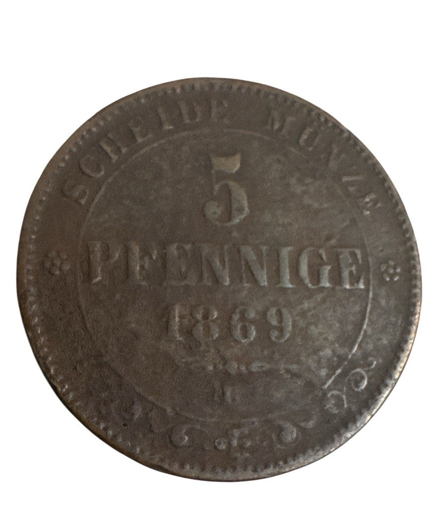 Sachsen, Johann, 5 Pfennig 1869