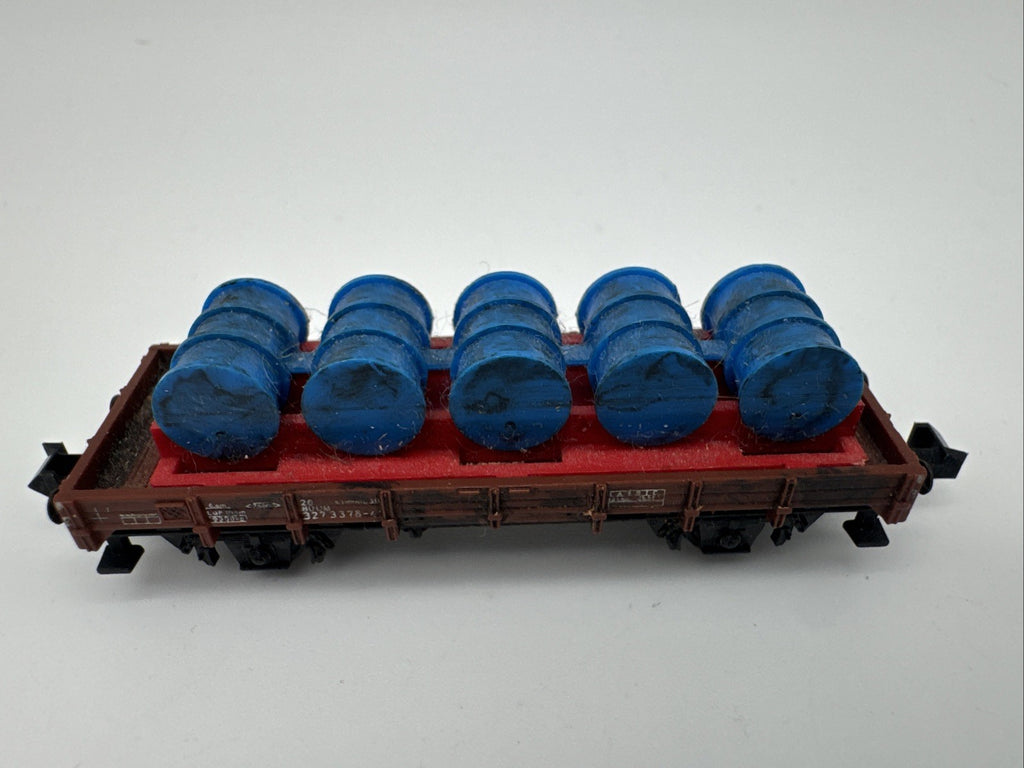 Trix Spur N Güterwagen Offen 327 3378-4 Mit Fässern
