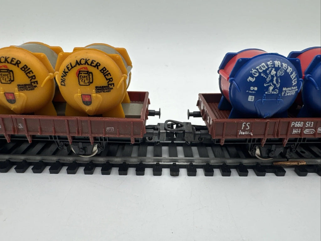 Lima H0 offener Güterwagen Löwenbräu & Dinkelacker Biere Set