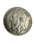 Belgien Leopold 50 Centimes 1886 Silber  2,5 g Münze Original