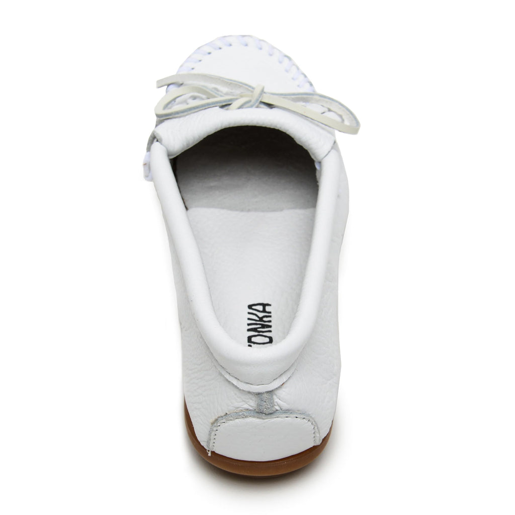Minnetonka Damen Deerskin Soft-t Mokassin, Weiss Whitedeerskin, 41 EU