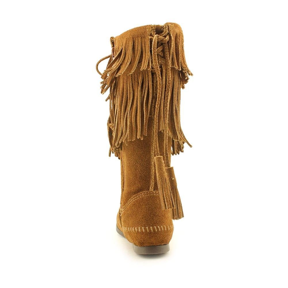 Minnetonka Damen Calf Hi 2-Layer Fringe Boot Mokassin Stiefel