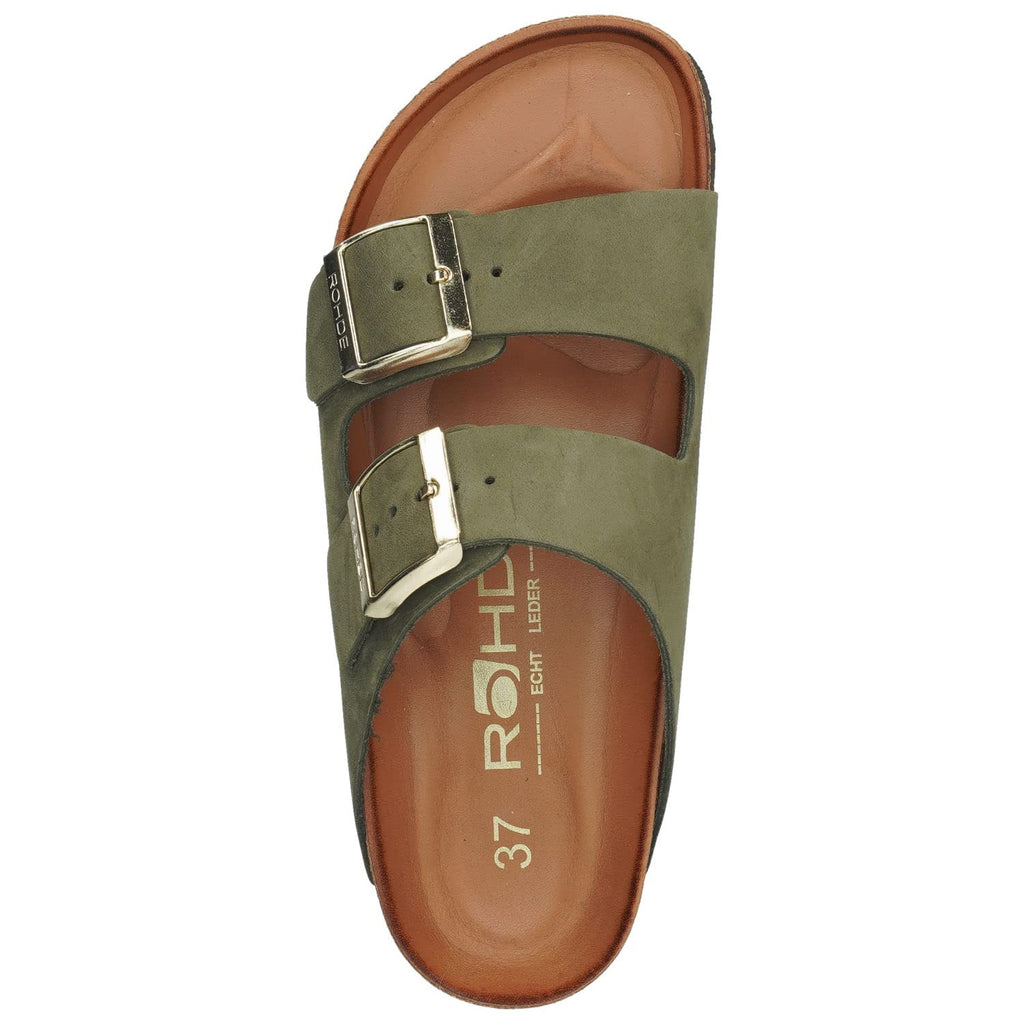 Rohde ALBA Damen, Frauen, Pantoletten, Slipper,Slides,Sandalen,Sommerschuhe,Freizeitschuhe,sommerclogs,Clogs,Sandalen,Slides,Olive,38 EU