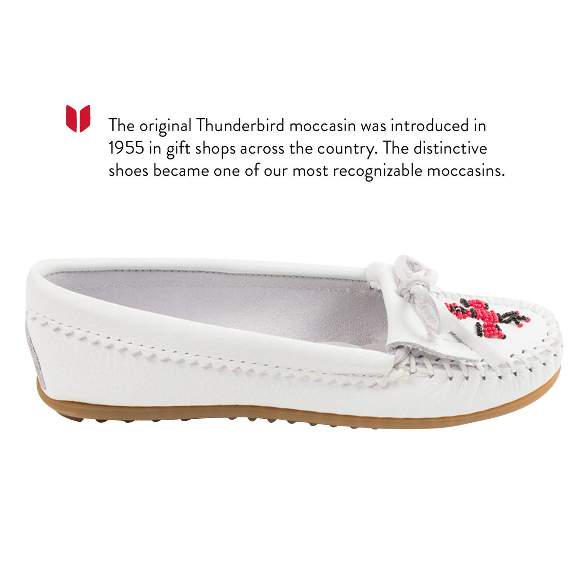 Minnetonka Thunderbird II, Damen Mokassin, Weiß (White 4), 37 EU