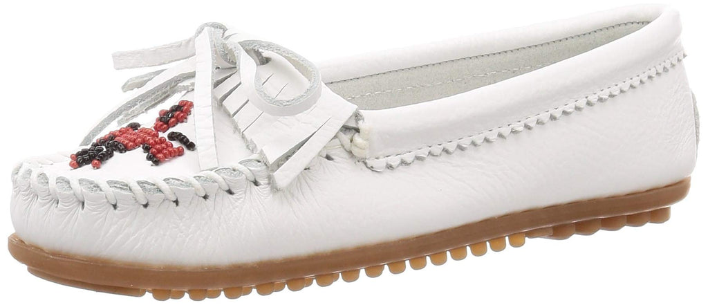 Minnetonka Thunderbird II, Damen Mokassin, Weiß (White 4), 37 EU