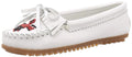 Minnetonka Thunderbird II, Damen Mokassin, Weiß (White 4), 37 EU