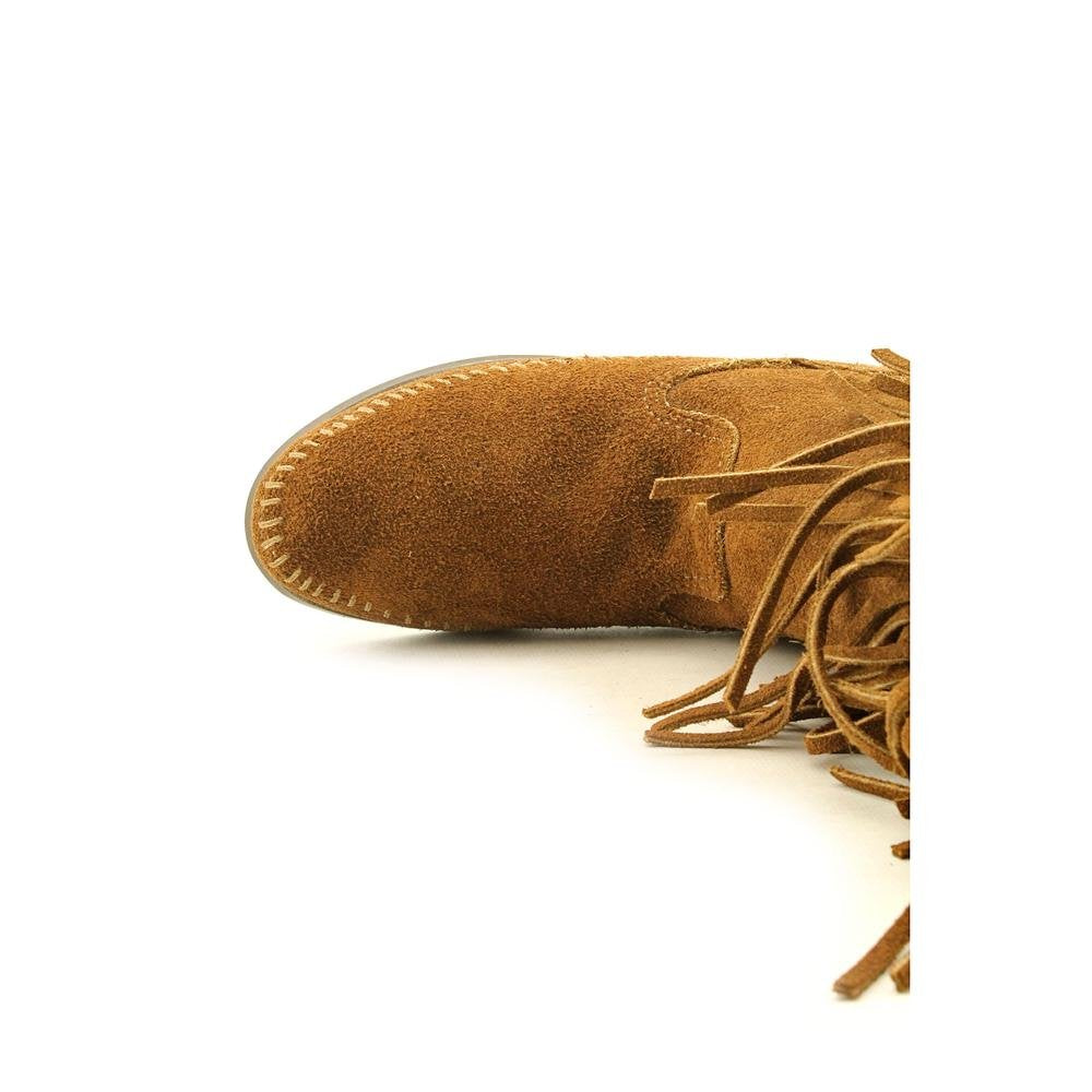 Minnetonka Damen Calf Hi 2-Layer Fringe Boot Mokassin Stiefel