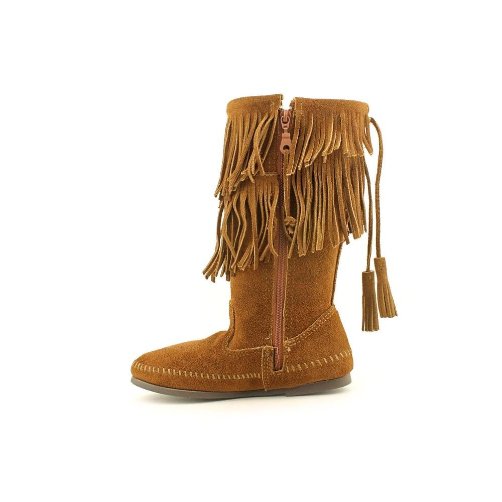Minnetonka Damen Calf Hi 2-Layer Fringe Boot Mokassin Stiefel