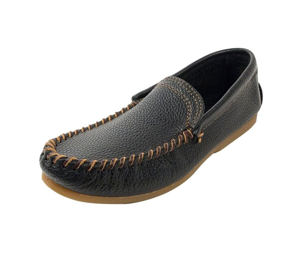 Minnetonka Venetian Slip-on, Herren Pantofole, schwarz - Schwarz - Größe: 11.5 D(M) US