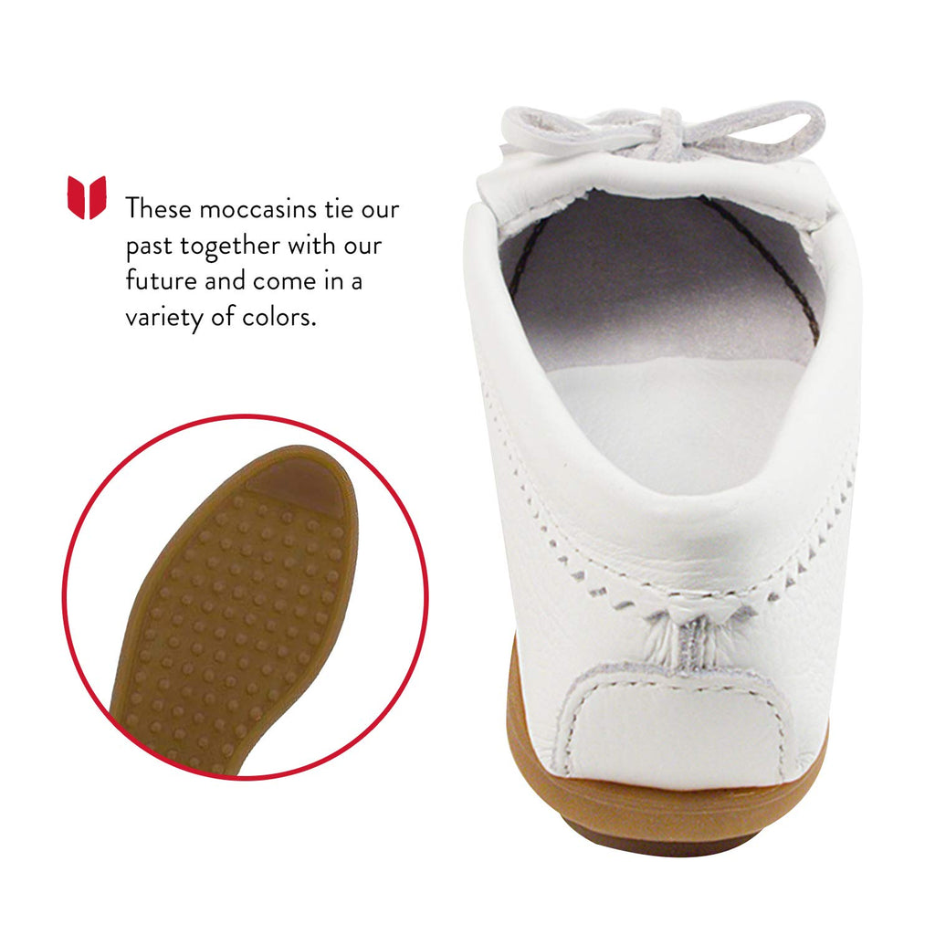 Minnetonka Thunderbird II, Damen Mokassin, Weiß (White 4), 37 EU