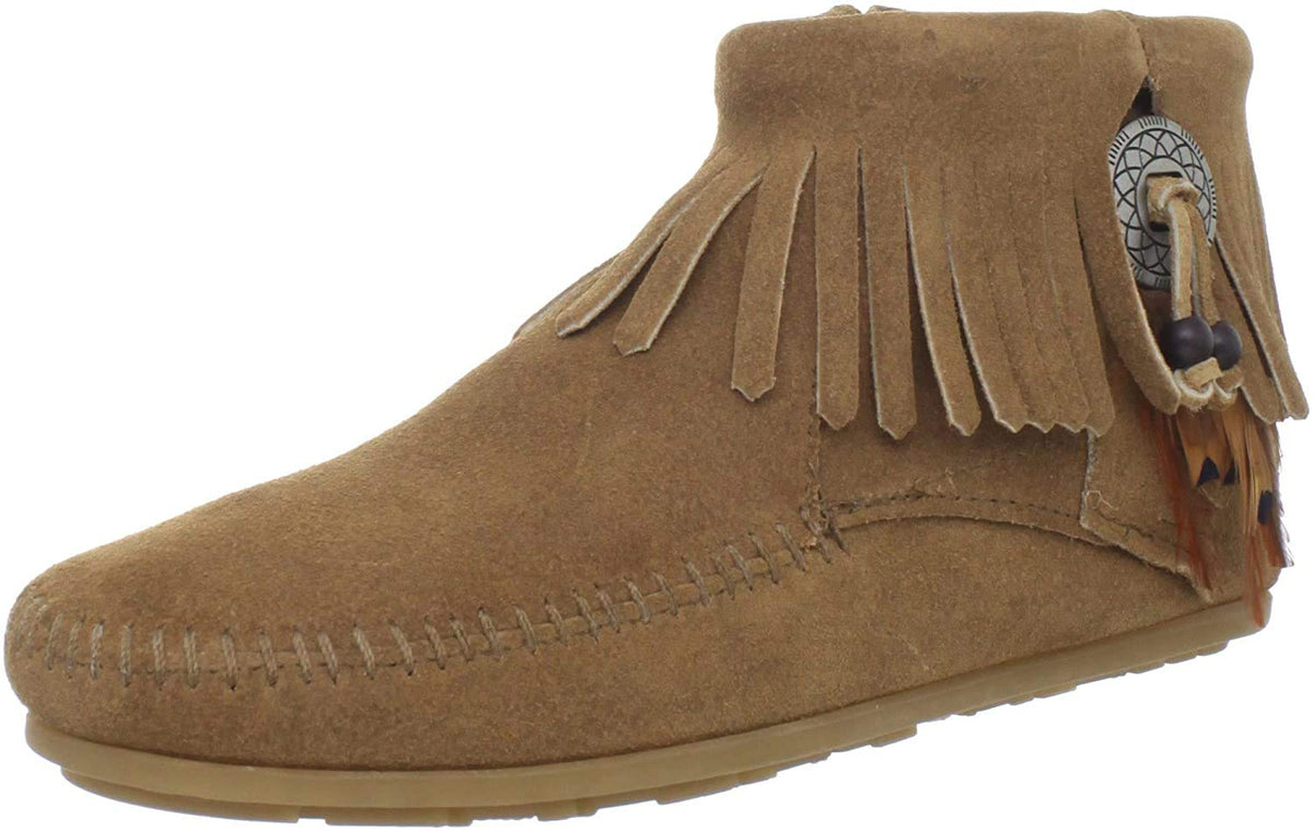 Minnetonka Concho/Feather Side Zip Boot 527T Damen Fashion Halbstiefel & Stiefeletten