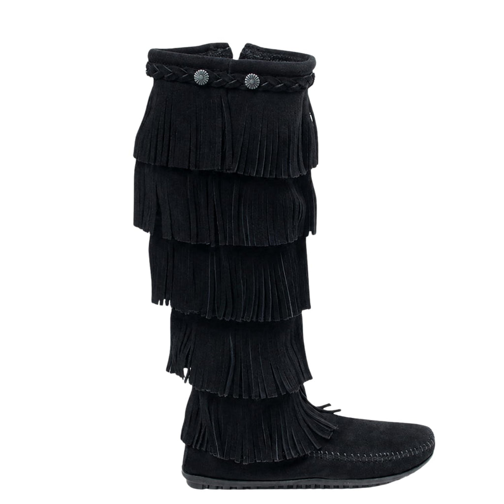 Minnetonka 5-Layer Fringe Boot 1652, Damen Mokassin Stiefel