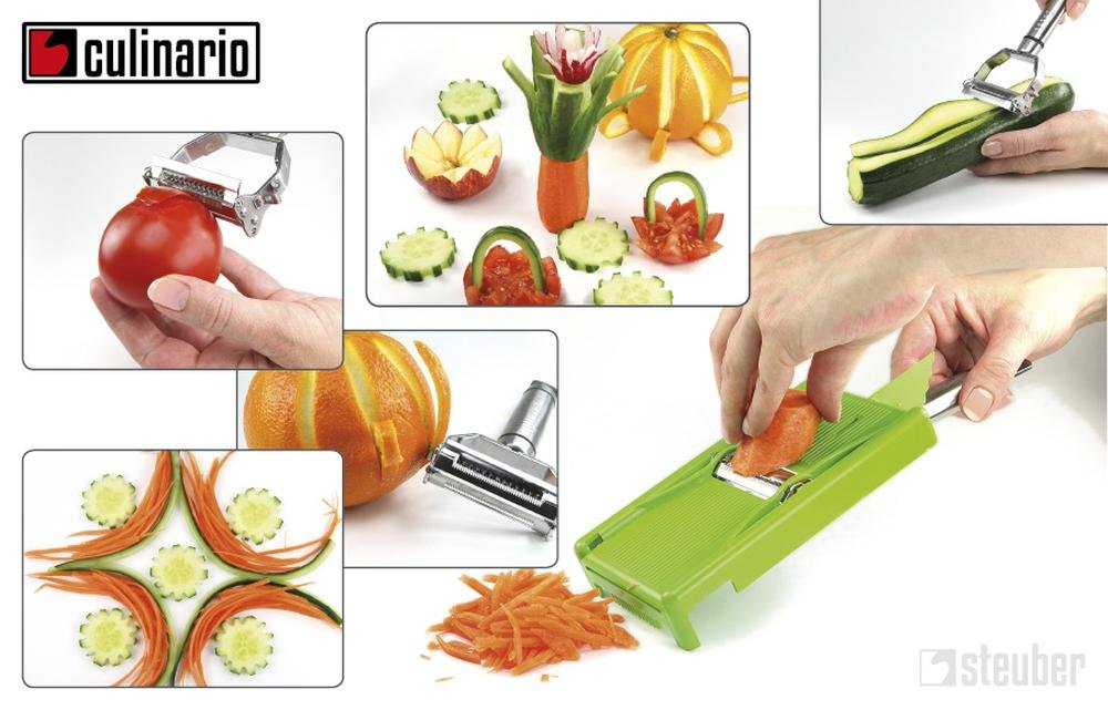 culinario MULTIslice - Gemüsehobel mit entnehmbarem Schäler und Garnierfunktion
