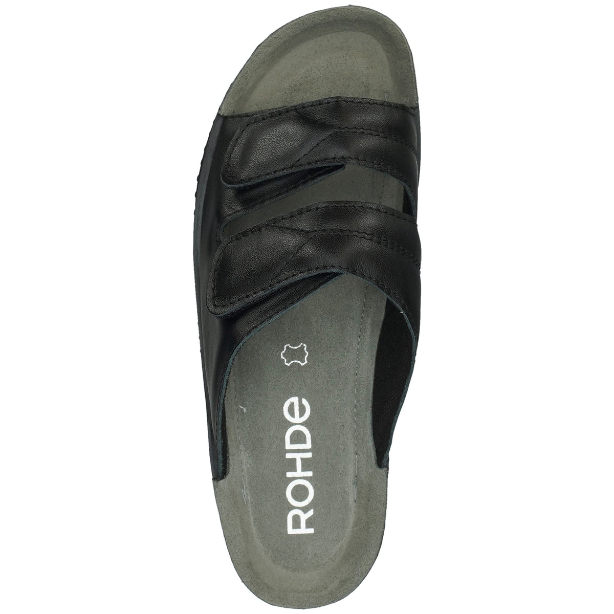 Rohde Soltau-40 - Damen Pantolette aus Velour-Leder