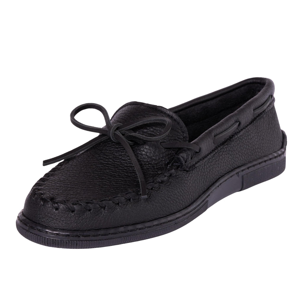 Minnetonka Moosehide Classic Mokassins für Herren, Schwarz, 45 EU