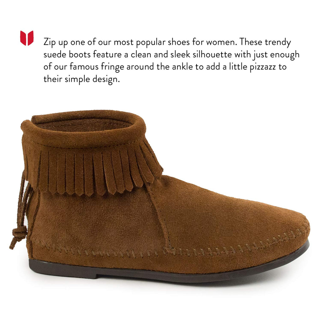 Minnetonka Back Zipper 189 Damen Mokassin Stiefel