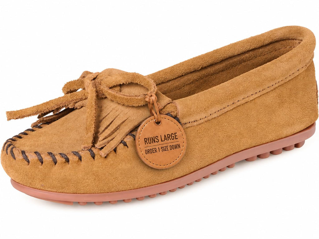 Minnetonka Damen Kilty Suede Moc Mokassins, Dusty Brown, 37 EU