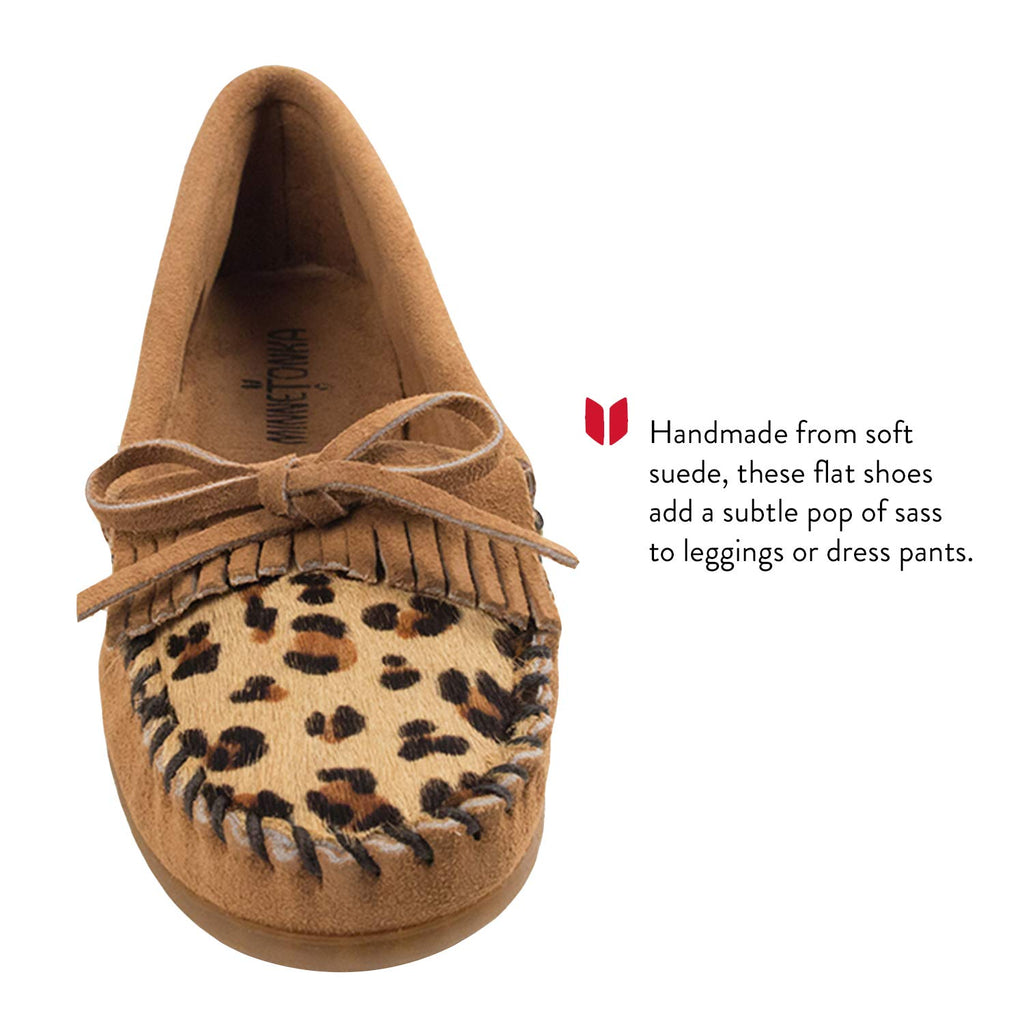 Minnetonka Leopard Kilty Moc Damen Mokassin