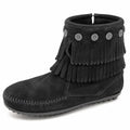 Minnetonka Women's Double-Fringe Side-Zip Boot