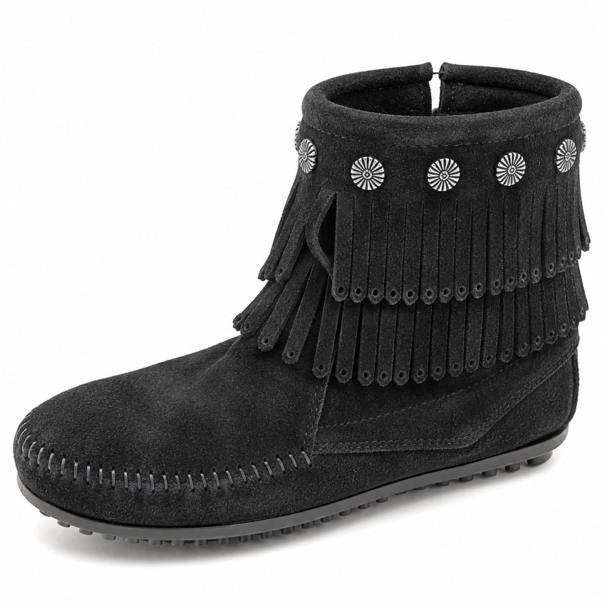 Minnetonka Women's Double-Fringe Side-Zip Boot