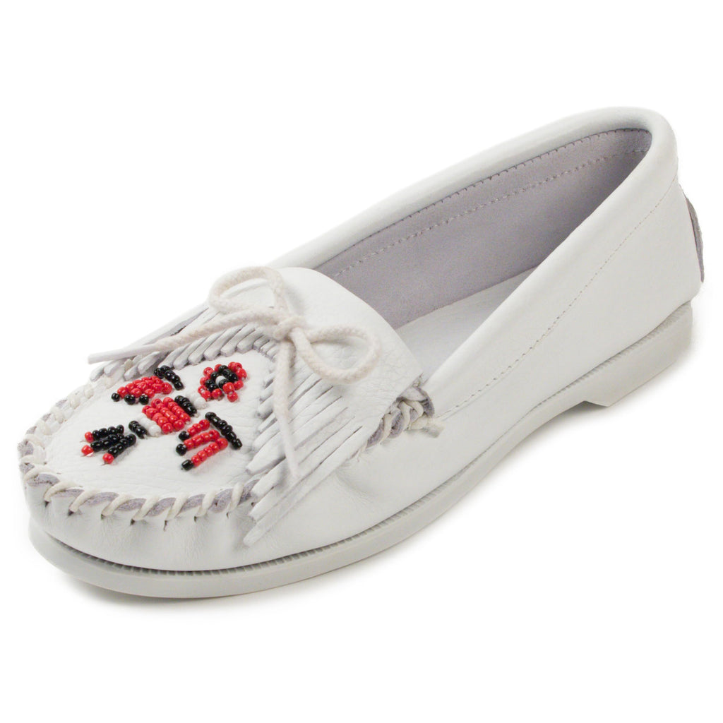 Minnetonka Thunderbird Smooth Leather Boat Sole 176 Damen Mokassins