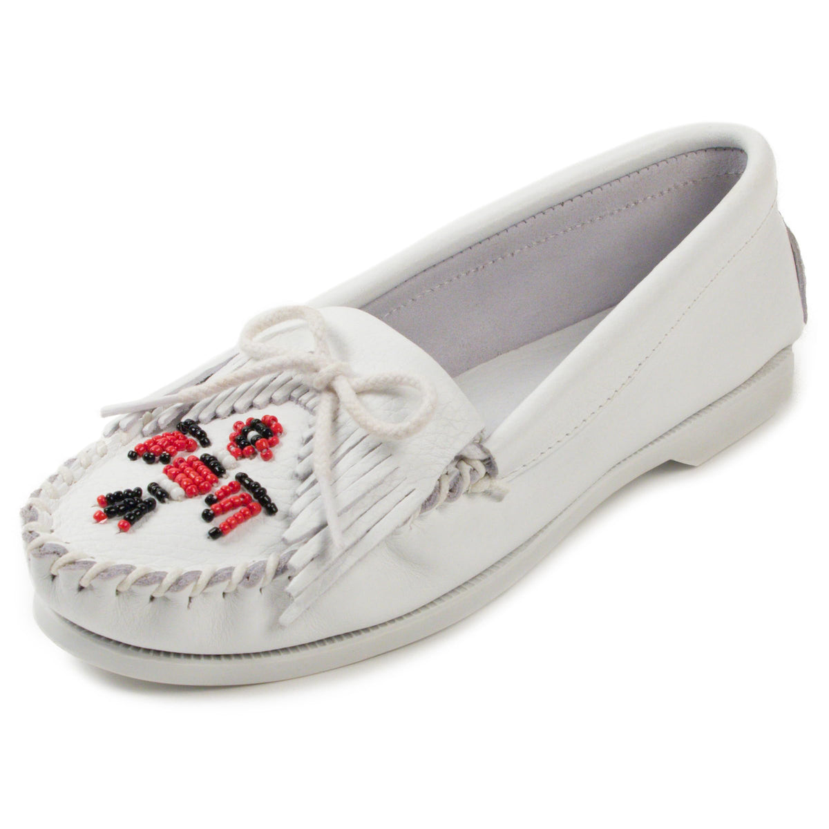 Minnetonka Thunderbird Smooth Leather Boat Sole 176 Damen Mokassins