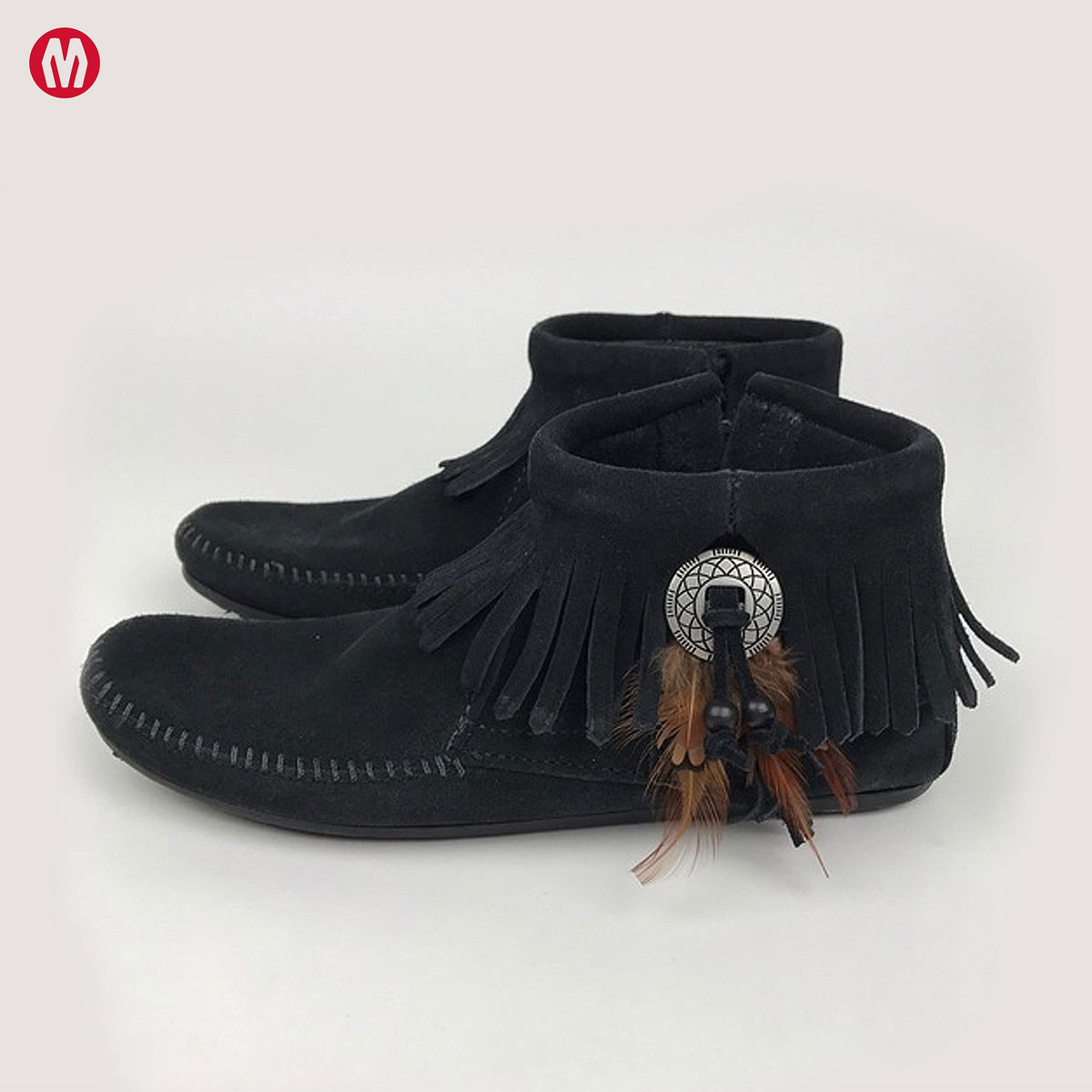 Minnetonka Damen Concho/Feather Side Zip Boot Bootsschuh