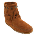 Minnetonka Double Fringe Side Zip Boot 691T Damen Stiefel