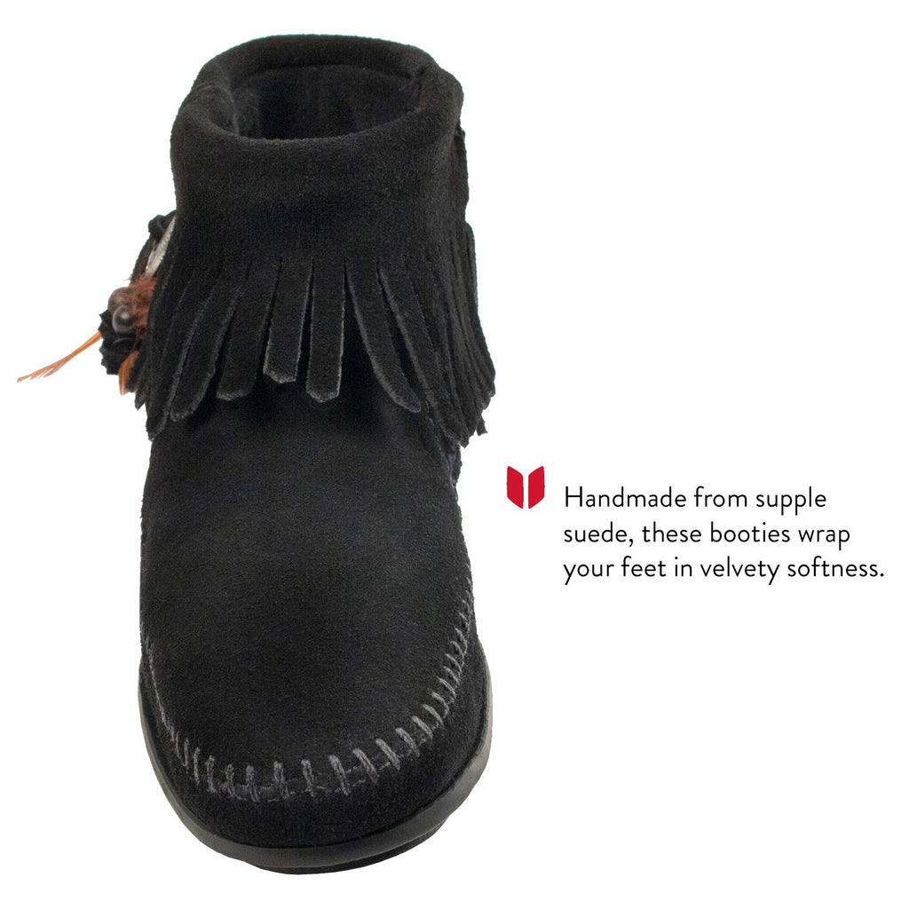 Minnetonka Damen Concho/Feather Side Zip Boot Bootsschuh