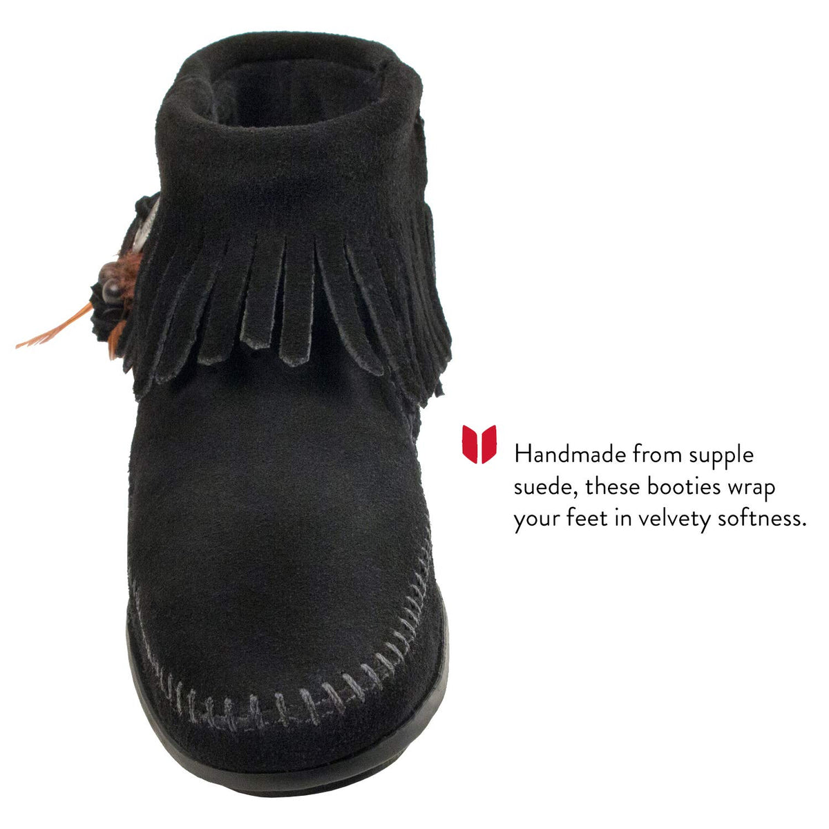 Minnetonka Damen Concho/Feather Side Zip Boot Bootsschuh