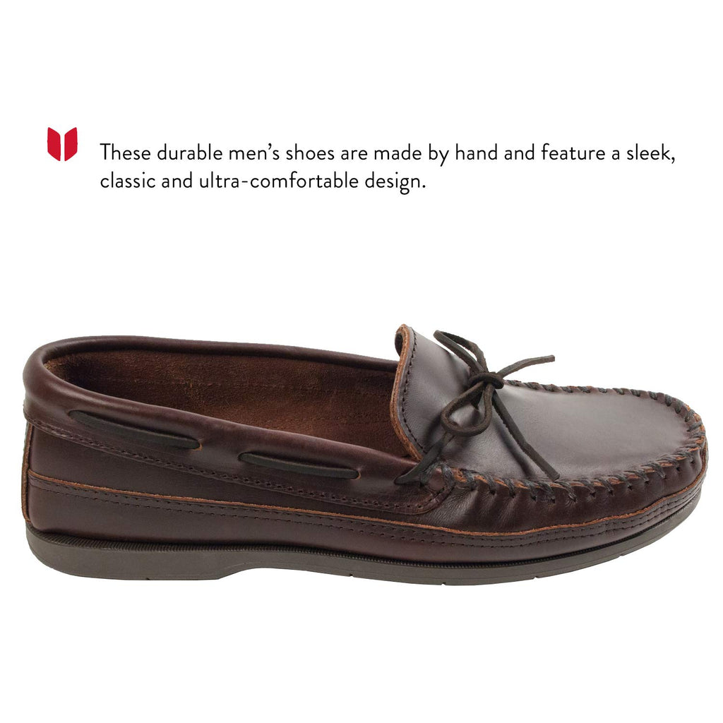 Minnetonka Herren Doublebottomhardsole/Dbrown Moccasin