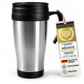 GOODS+GADGETS® Thermobecher mit Henkel 400 ml - Edelstahl Isolierbecher