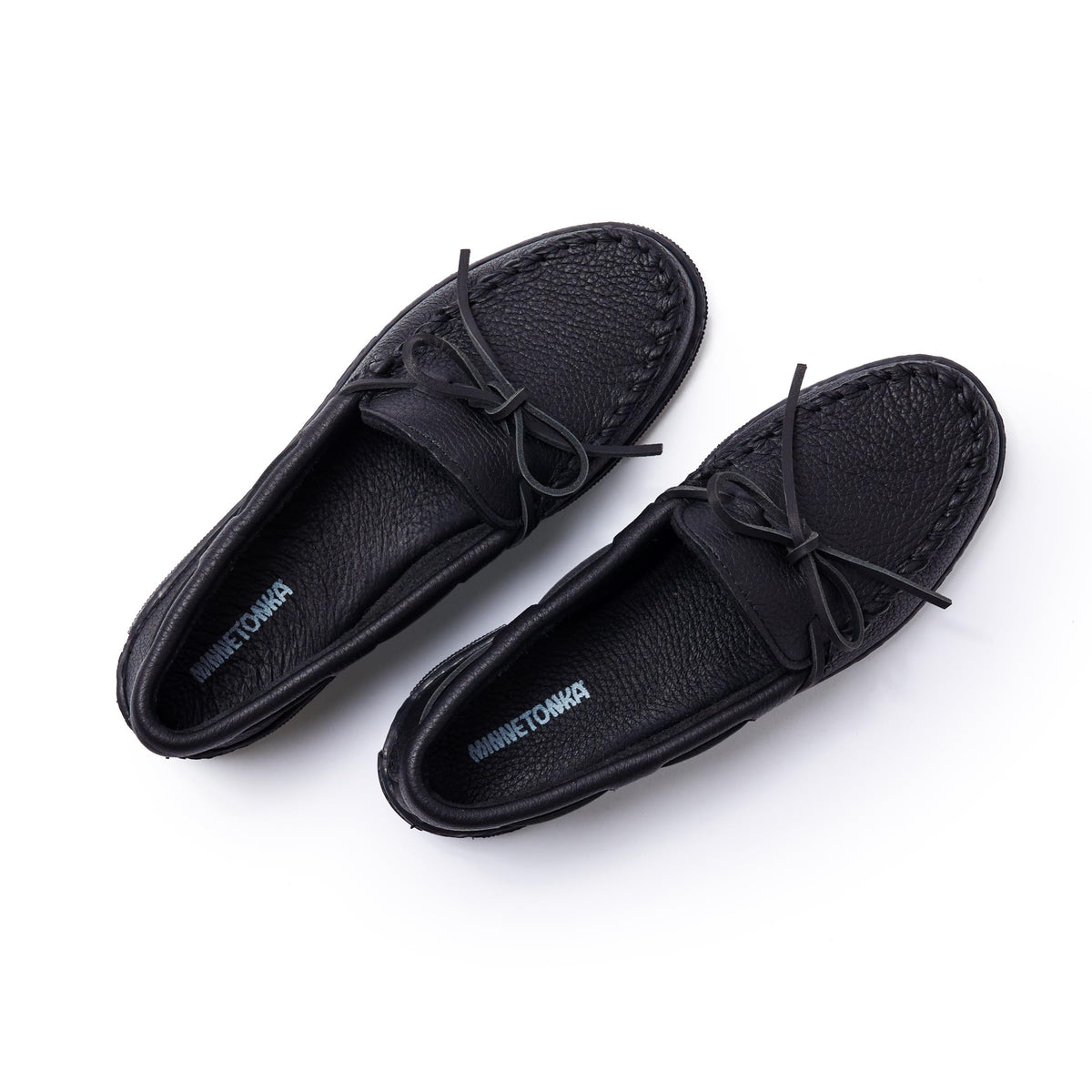 Minnetonka Moosehide Classic Mokassins für Herren, Schwarz, 45 EU