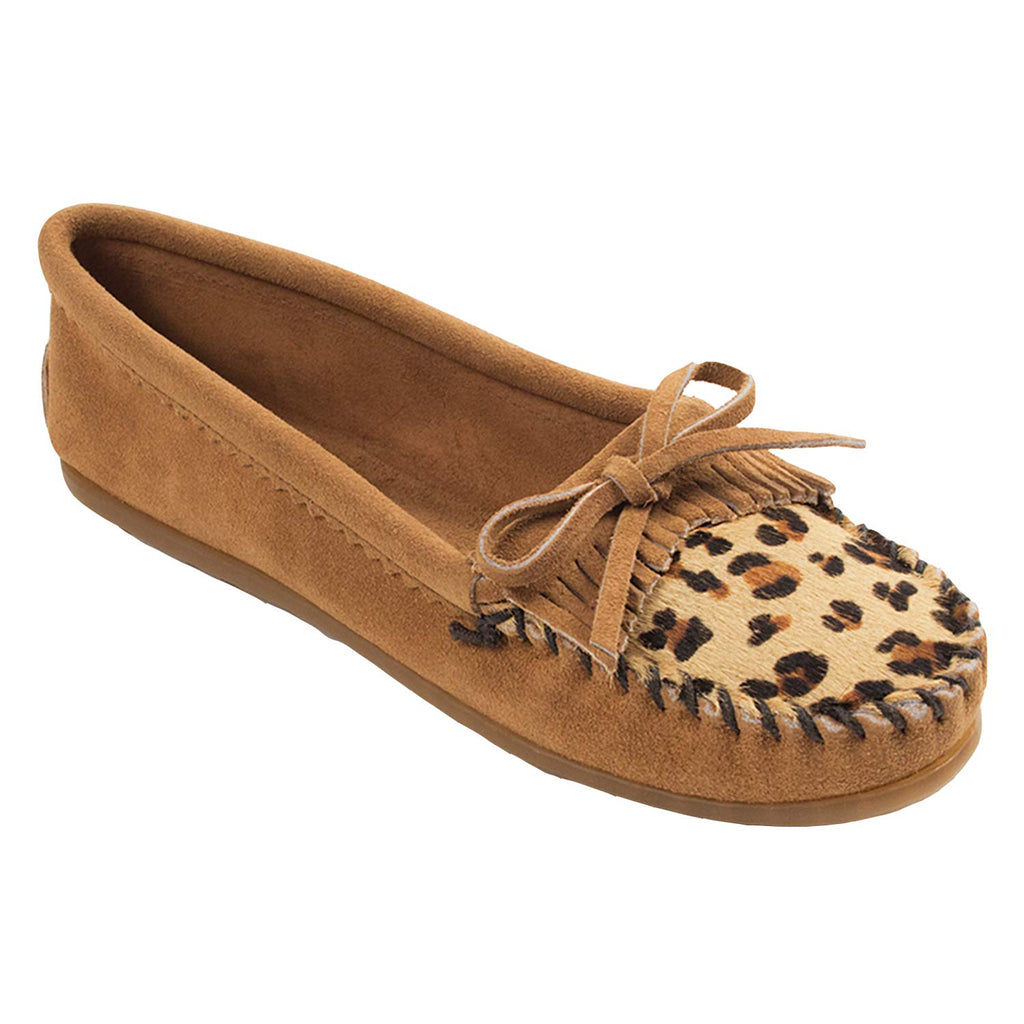 Minnetonka Leopard Kilty Moc Damen Mokassin