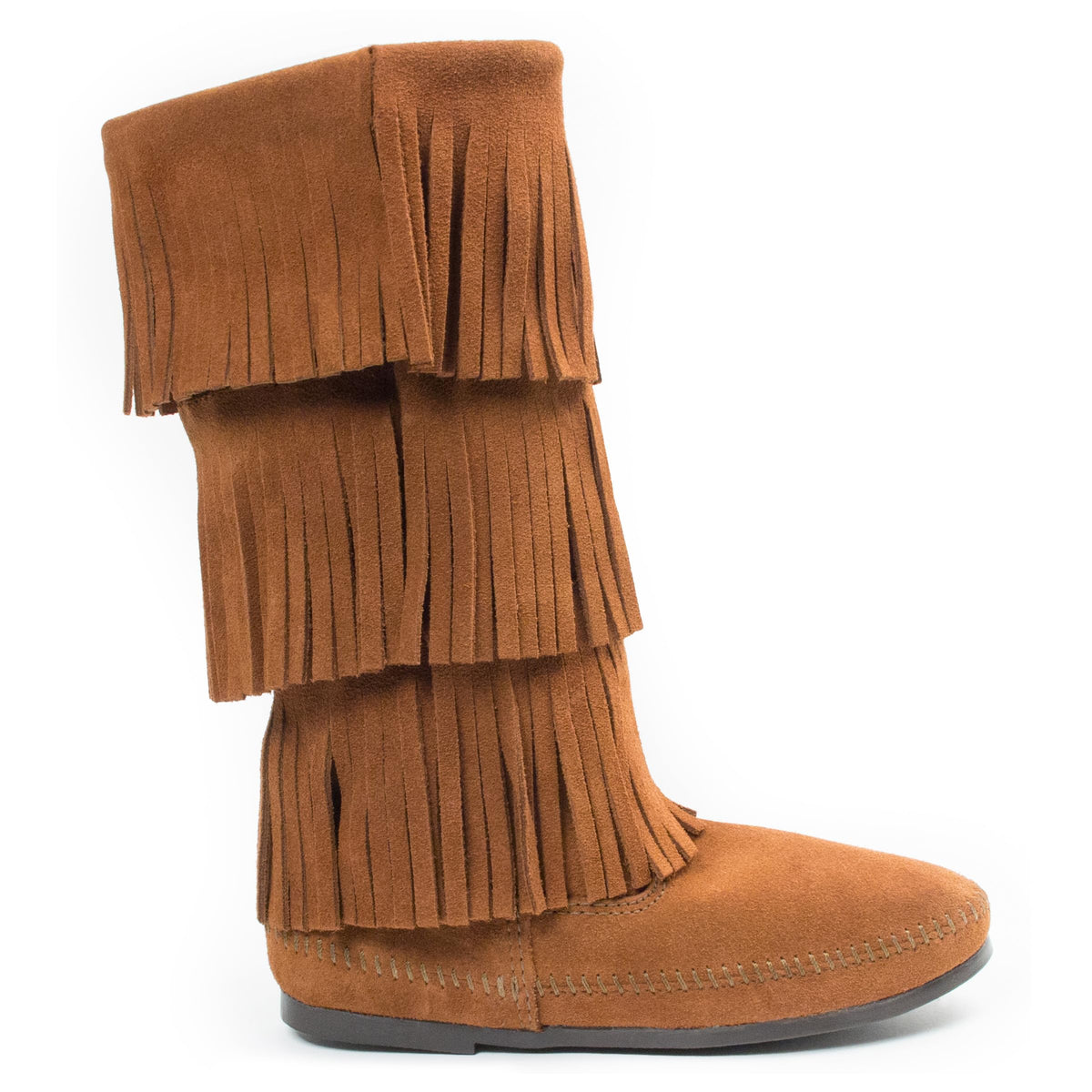 Minnetonka 3-Layer Fringe Boot Damen Langschaft Mokassin Boots