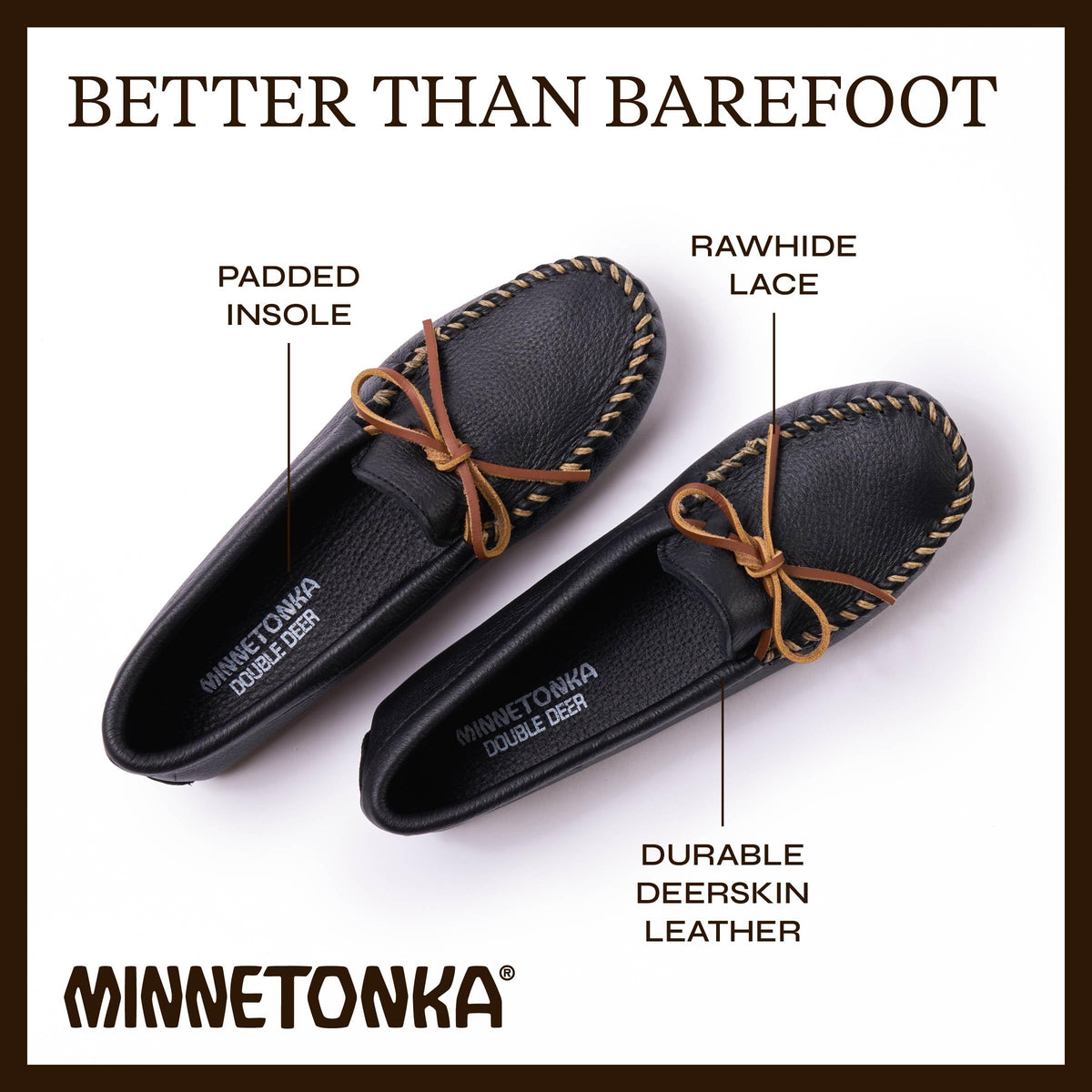 Minnetonka Herren Double Deerskin Softsole 816Mokassin