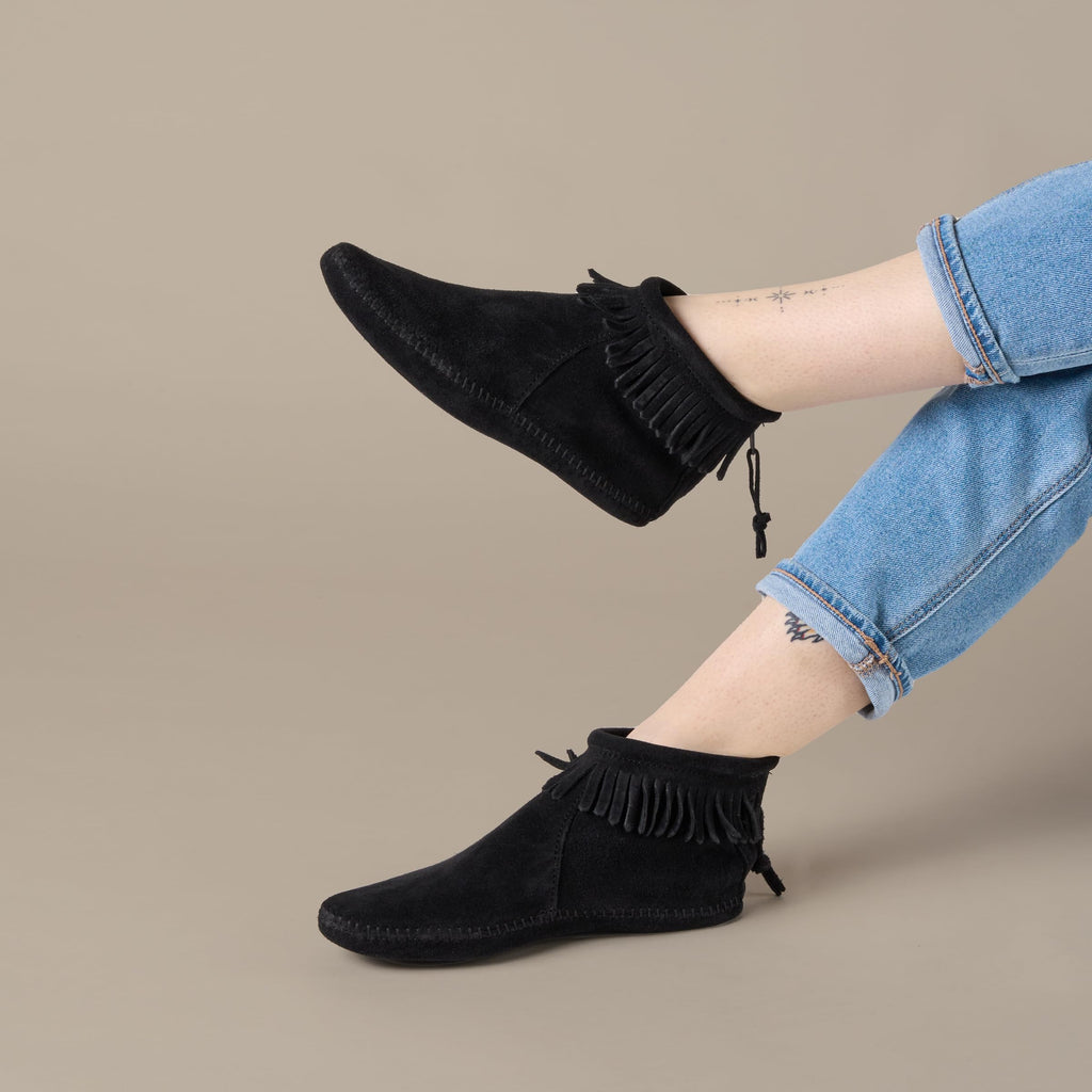 Minnetonka Back Zipper 189 Damen Mokassin Stiefel