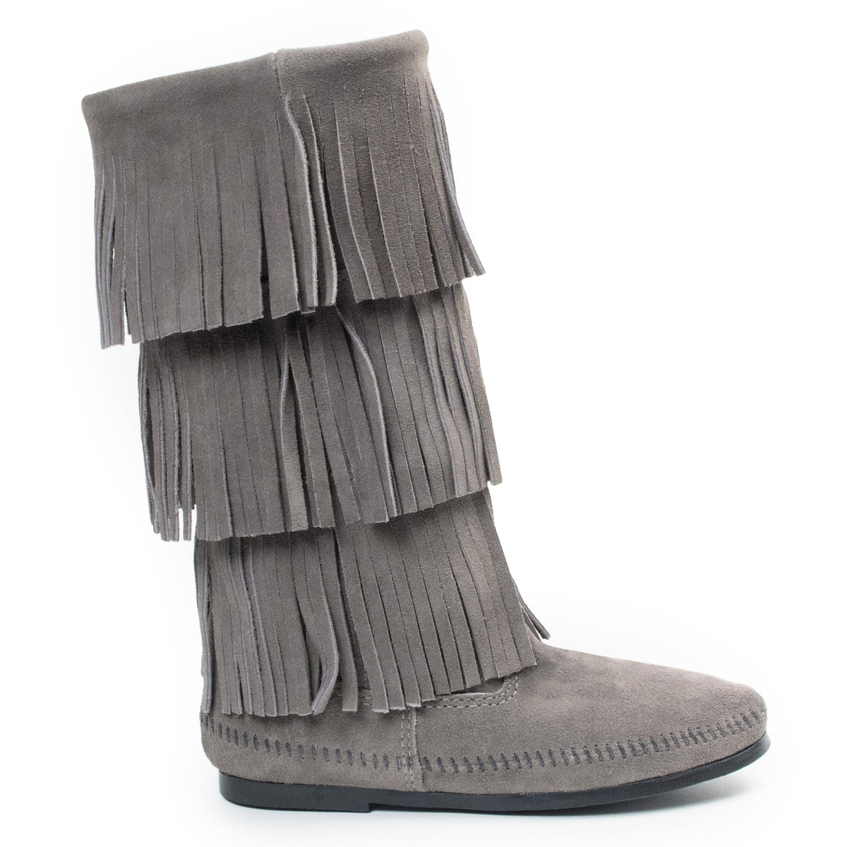 Minnetonka 3-Layer Fringe Boot Damen Langschaft Mokassin Boots