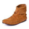 Minnetonka Damen Back Zipper 189 Stiefeletten 35 EU, Braun - braun - Größe: 40 EU