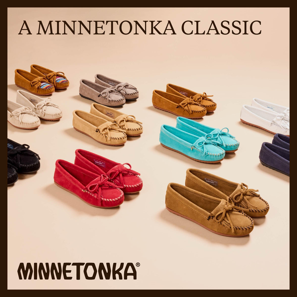 Minnetonka Damen Kilty Suede Moc Mokassins, Dusty Brown, 37 EU