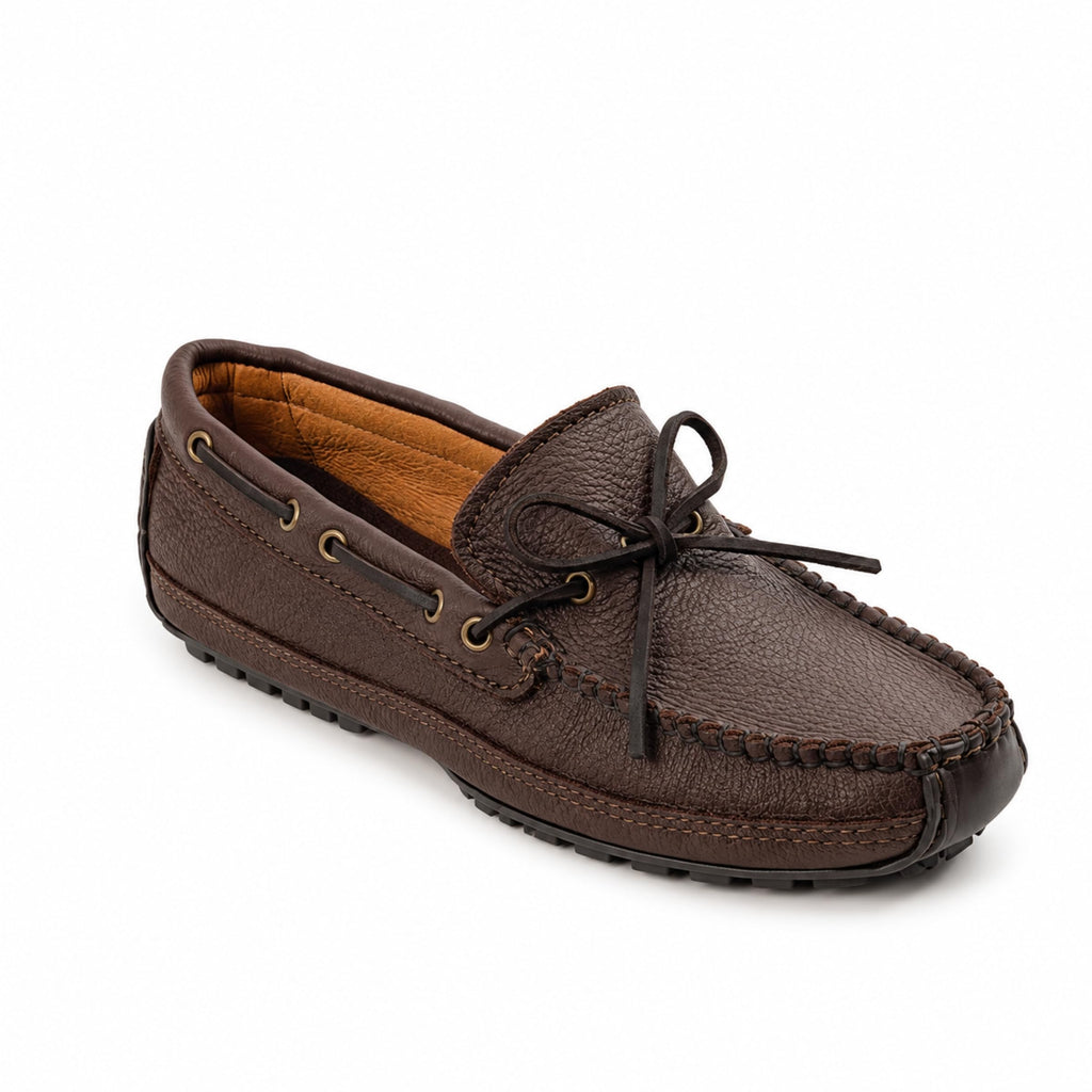 Minnetonka Herren 758x Moosehide Weekend Moc Mokassins, Schokoladen-Elch, 42 EU