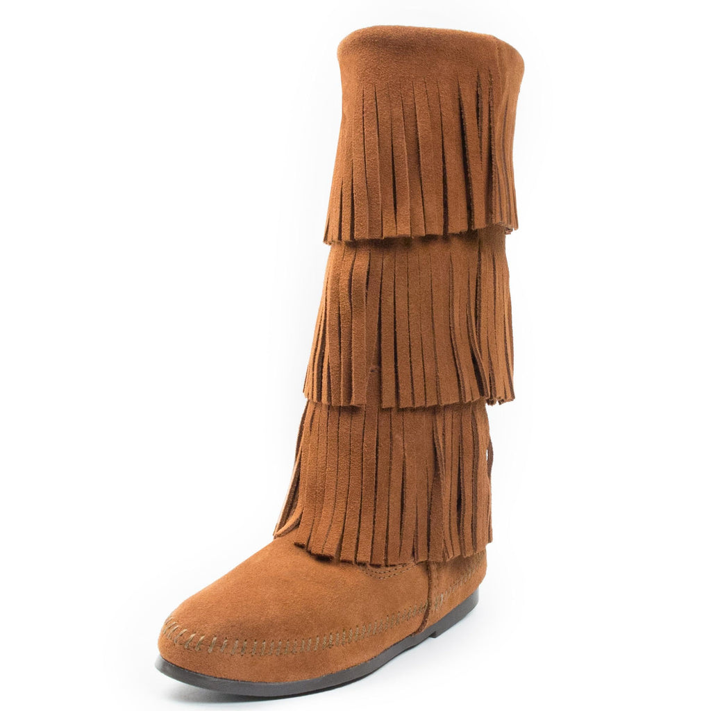 Minnetonka Wildleder Mokassin Fransenstiefel Stief