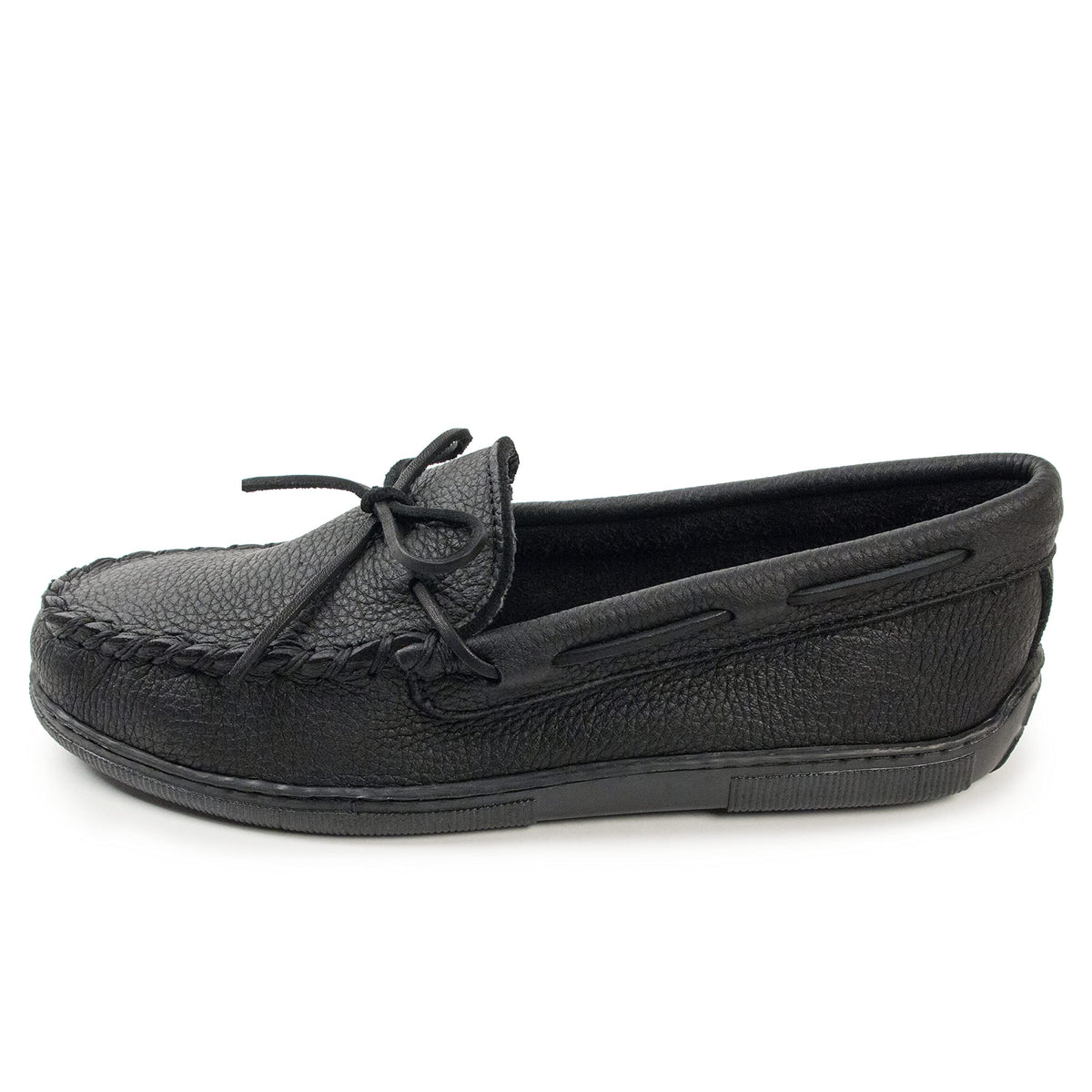 Minnetonka Herren Moosehide Classic Mocassins, Schwarz, 39 2/3 EU