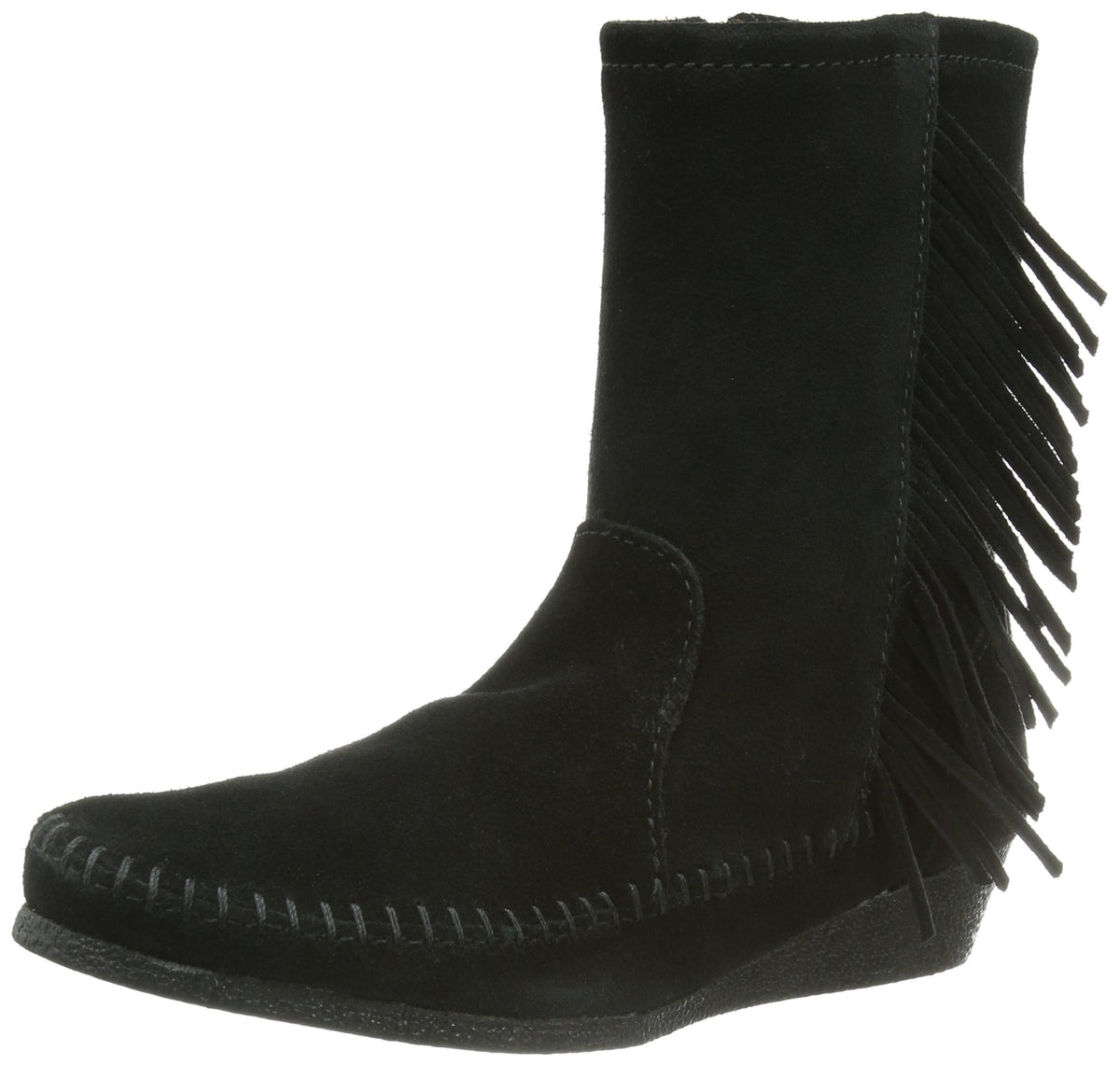 Minnetonka Side Fringe Wedge Boot Damen Halbschaft Mokassin Boots