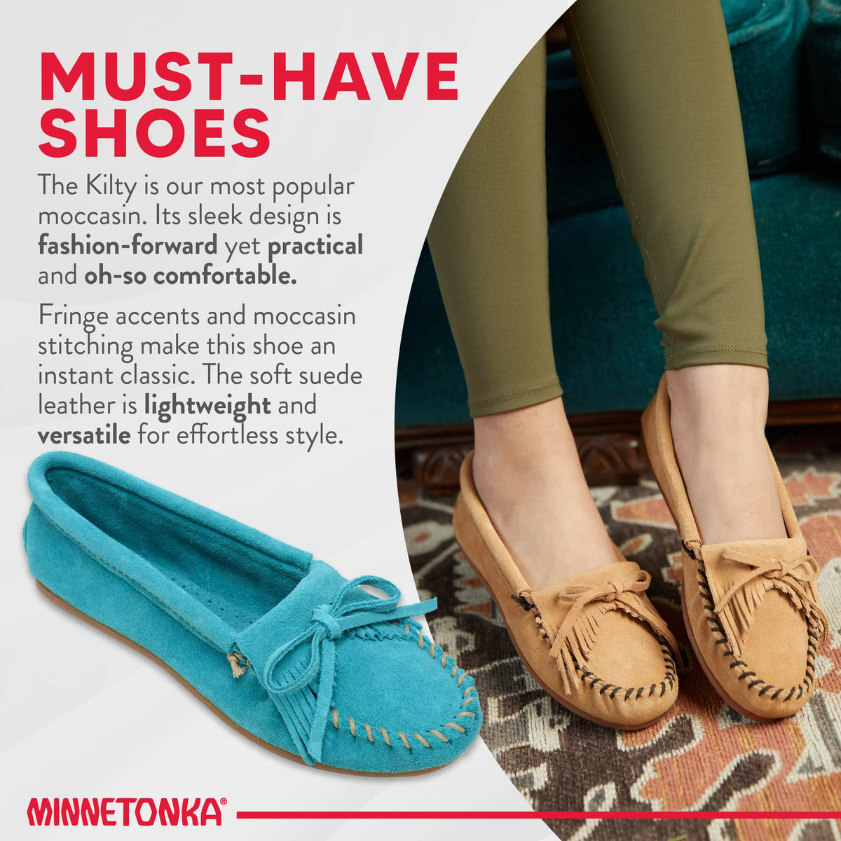 Minnetonka Kilty Moc Damen Mokassin