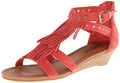 Minnetonka Damen Monaco Keilsandalen, Orange (korallenrot), 40.5 EU