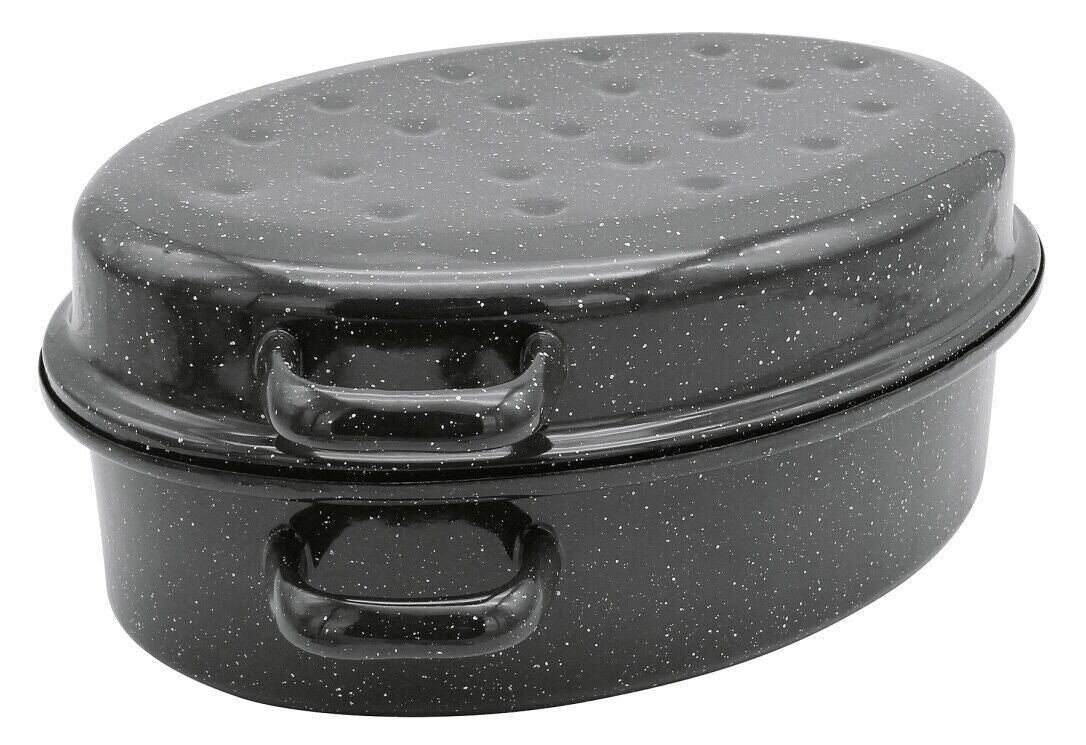 Krüger Emaillierter Gänsebräter - 7L/38cm, Schwarz (253319)
