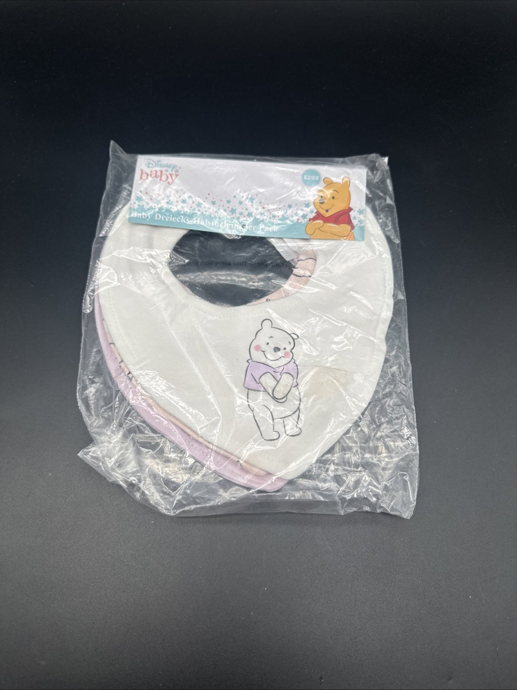3x Winnie the Pooh Dreieckstücher Baby Lätzchen Sabberlatz Halstuch Spucktuch 