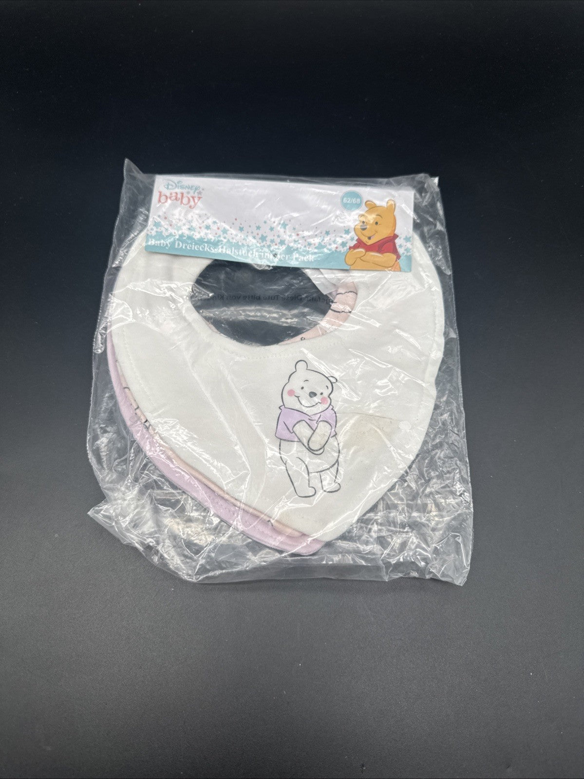 3x Winnie the Pooh Dreieckstücher Baby Lätzchen Sabberlatz Halstuch Spucktuch 